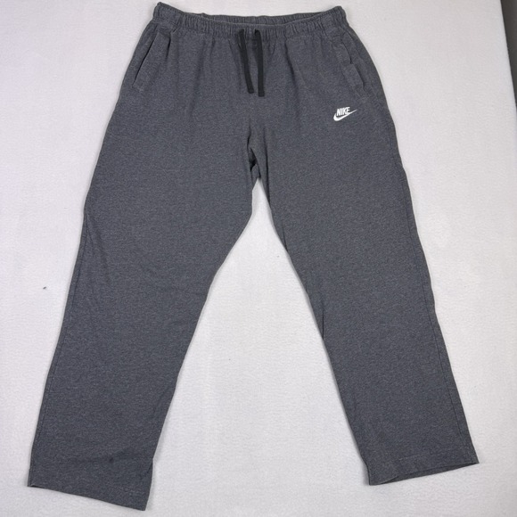 Nike Other - Nike Mens XXL Dark Grey Heather Open Bottom Fleece Sweatpants Pockets